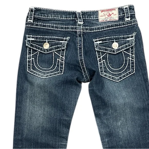True Religion Joey Twist Super T Low Rise Bootcut Jeans Size 27 Y2K - Picture 7 of 10